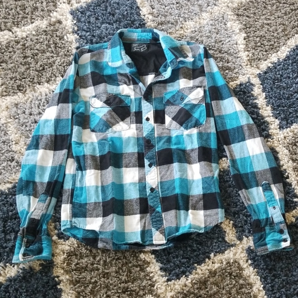 Fox button up shirt Mens size small